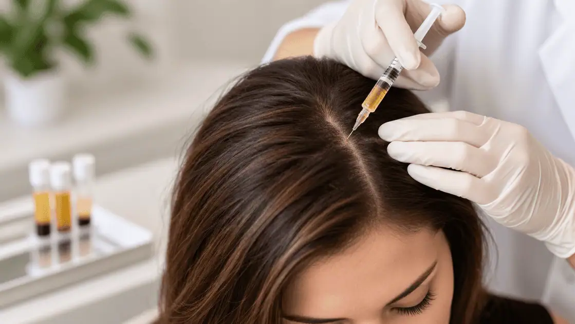 PRF injections for hair loss treatment targeting the scalp